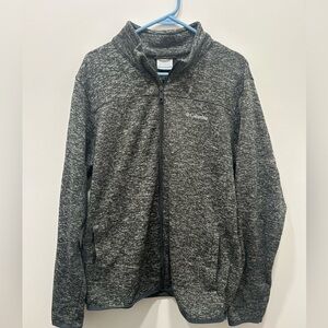 Columbia‎ Jacket Size Large Heather Green Men’s Full Zip Fleece Lined